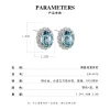 Original design lace lace oval crystal stud earrings, copper alloy micro-inlaid zircon s925 silver needle high-end earrings Specification image